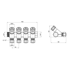 Колектор SD Plus 3/4" 4 виходи SD230W4 №5