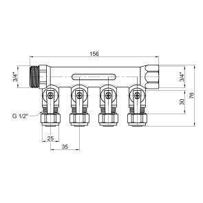 Колектор SD Plus 3/4" 4 виходи SD231W4 №2