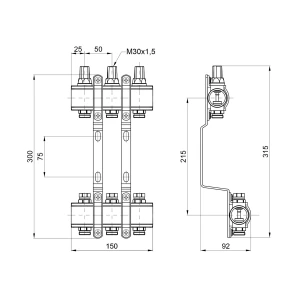 Колектор Thermo Alliance Forte 1" 3 виходи SF002W3 №3