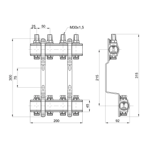 Коллектор Thermo Alliance Forte 1" 4 выхода SF002W4 №2