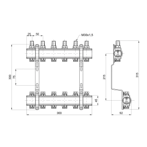 Колектор Thermo Alliance Forte 1" 6 виходів SF002W6 №2