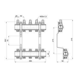 Коллектор Thermo Alliance Forte 1" 5 выходов SF002W5 №2