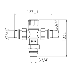 Смеситель термостатический Thermo Alliance Forte 3/4" SF010W20 №2