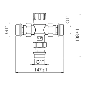 Смеситель термостатический Thermo Alliance Forte 1" SF010W25 №2
