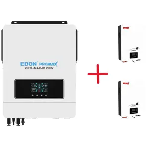 Комплект Гибридный инвертор EDON EPM-MAX-10,2KW+2 Аккумулятора Must LP16 -48100 5,12 кВт·ч LiFePO4 №1