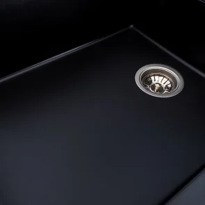 Гранитная кухонная мойка VALESO DIAMOND 8650 матовый Черный металлик №3