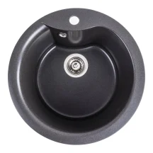 Гранитная кухонная мойка VALESO TURAS 480 matte Morion