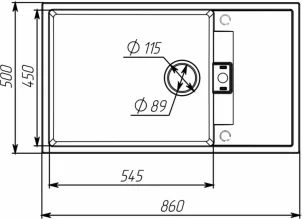 Гранитная кухонная мойка VALESO DIAMOND 8650 матовый Черный металлик №6