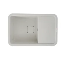 Гранитная кухонная мойка VALESO CUBE 7850 матовая Белая точка