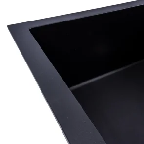 Гранітна мийка для кухні VALESO SOLID 7843 матова Чорний №5