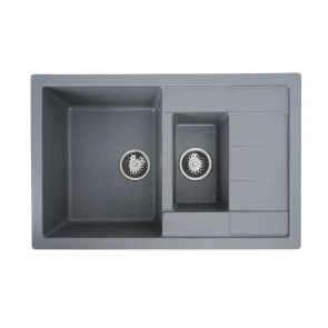 Гранітна мийка для кухні VALESO TOSKANA 7850W матова Сірий мусон №1
