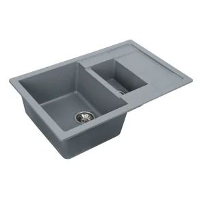 Гранітна мийка для кухні VALESO TOSKANA 7850W матова Сірий мусон №4