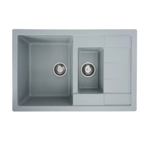 Гранітна мийка для кухні VALESO TOSKANA 7850W матова Сірий металік №2
