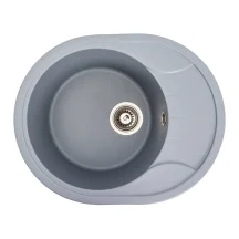 Гранитная кухонная мойка VALESO ONYX 5847 матовый Металлик серый