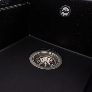 Гранитная мойка VALESO ATRUM 7950 матовая Черный металлик №8