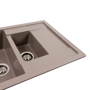 Гранітна мийка для кухні Platinum 7850W TOSKANA матова Дюна №11