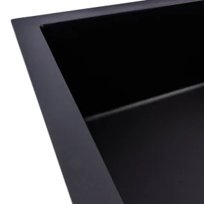 Комплект: Мийка гранітна 7950 CALYPSO VALESO + Змішувач Q411MB + Сифон (Чорний) №5