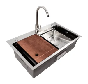 Кухонный комплект с мойкой Valeso Handmade CM 7546B Workstation из нержавеющей стали №1