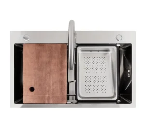 Кухонный комплект с мойкой Valeso Handmade CM 7546B Workstation из нержавеющей стали №2