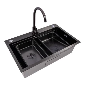 Кухонный комплект с мойкой Valeso Handmade 75x46B (3,0/0,8) Work Station CM PVD Черный №4