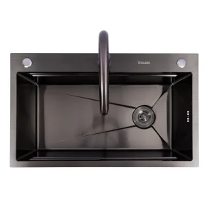 Кухонный комплект с мойкой Valeso Handmade 75x46B (3,0/0,8) Work Station CM PVD Черный №7