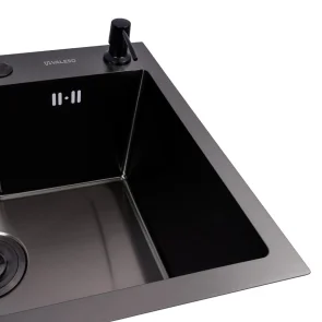 Кухонная мойка VALESO Handmade 65x43 PVD (3.0/0.8) черная №3