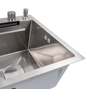 Комплект кухонный с мойкой сатин Valeso Ручная работа "Водопад" (ДЕКОР) 75x45B №8
