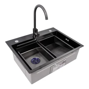 Кухонная мойка PVD черная (Work station) Valeso Handmade CM 6450B №3