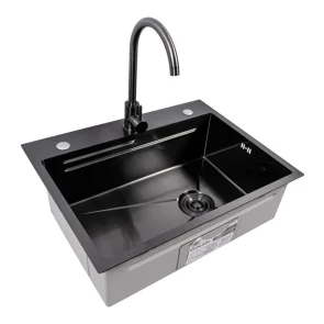 Кухонная мойка PVD черная (Work station) Valeso Handmade CM 6450B №5