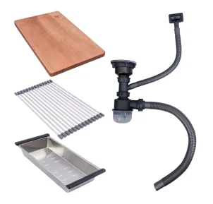 Кухонна мийка Valeso Handmade CM 5444 Workstation золото PVD, монтаж під стільницю №6