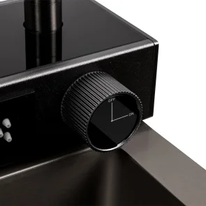 Кухонный комплект с мойкой 7546D PVD серый Платина Ручная работа "WATERFALL" №5