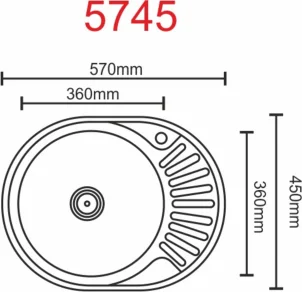 Кухонная мойка из нержавеющей стали Valeso DECOR 5745 (0,8/180 мм) №2