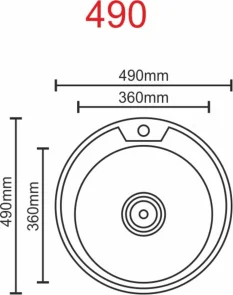 Кухонная мойка из нержавеющей стали Valeso SATIN 490 (0,8/180 мм) №6