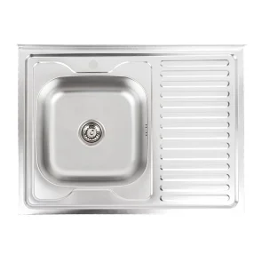 Кухонная мойка из нержавеющей стали Valeso 8060 L DECOR (0,7/160 мм) №2