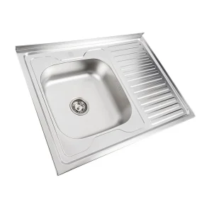 Кухонная мойка из нержавеющей стали Valeso 8060 L DECOR (0,7/160 мм) №8