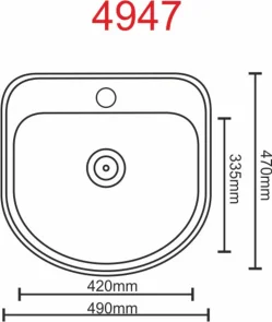 Кухонная мойка из нержавеющей стали VALESO DECOR 4947 (0,8/180 мм) №5