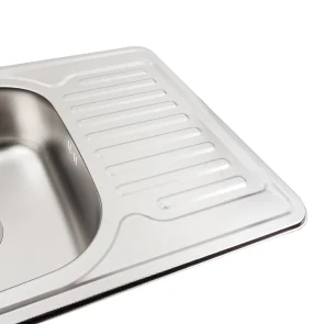 Кухонная мойка из нержавеющей стали Platinum 7050 DECOR (0,8/180 мм) №4