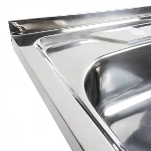 Кухонная мойка из нержавеющей стали Platinum POLISHED 6060 L (0,7/160 мм) №4