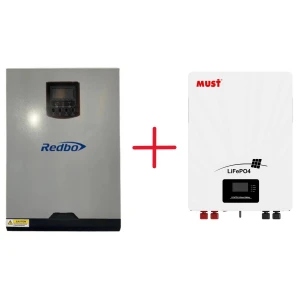 Комплект Інвертор + Акумулятор:REDBO RB-5548-5-100A-O+Must LP16-48100 5,12 кВт·год LiFePO4 №1