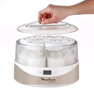 Йогуртница Moulinex 15Вт, стаканов-7х0.16л (стекло), пластик, бело-серый №22