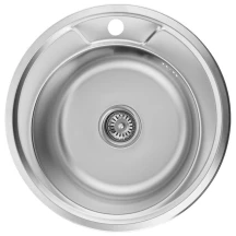 Комплект Кухонная мойка Kroner KRP Satin - 490 (0.6 мм)+Смеситель для кухни Agua Leon - C032