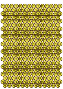 Наклейки "Знак "защитное заземление" PE" №1