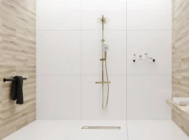 Трап для душу REA PURE NEO MIRROR GOLD PRO 100 см