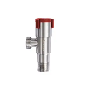 Кран кутовий нерж. AQUASTRONG V2 Red M1/2 х M1/2 (V200) №2