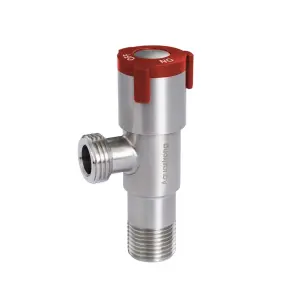 Кран кутовий нерж. AQUASTRONG V2 Red M1/2 х M1/2 (V200) №3