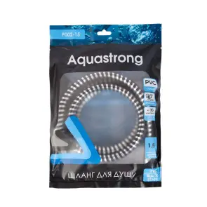 Шланг для душу AQUASTRONG PVC Black-Silver 1,5 м. (P002-15) №3