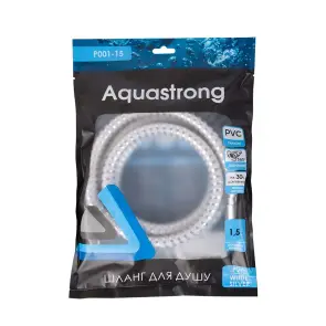 Шланг для душу AQUASTRONG PVC White-Silver 1,5 м. (P001-15) №3