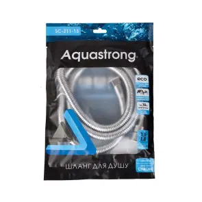 Шланг для душу AQUASTRONG хром нерж обертовий 1,5-1,8 м. (SCR-112-15) №3