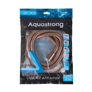 Шланг для душу AQUASTRONG нерж обертовий Bronze 1,5-1,8 м. (CR-114-15) №3
