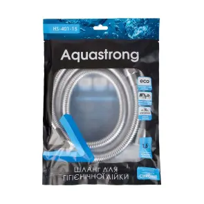 Шланг для гігієнічної лійки AQUASTRONG хром нерж 1,5 м. (HS-401-15) №3
